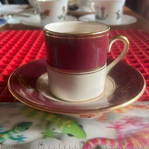 ANTIQUE AMBASSADOR WARE DEMITASSE TEACUP AND SAUCER